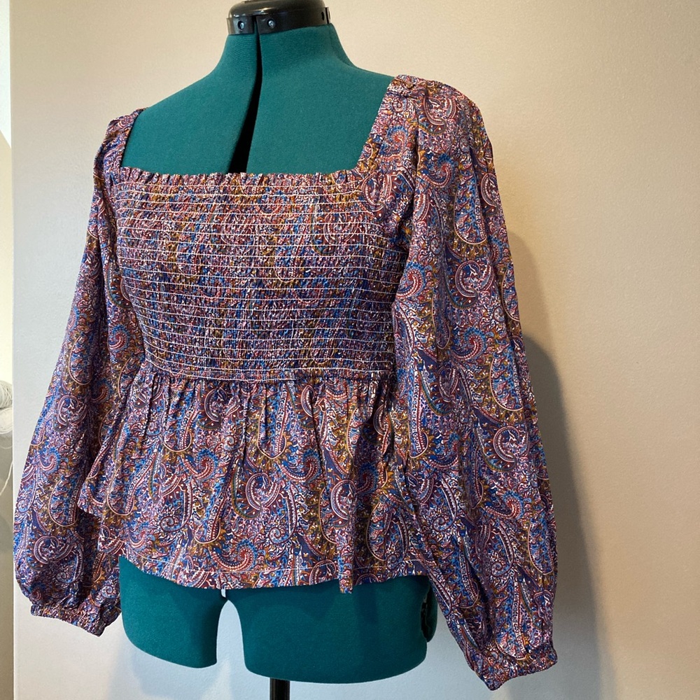 J. Crew Liberty of London peasant shirt
